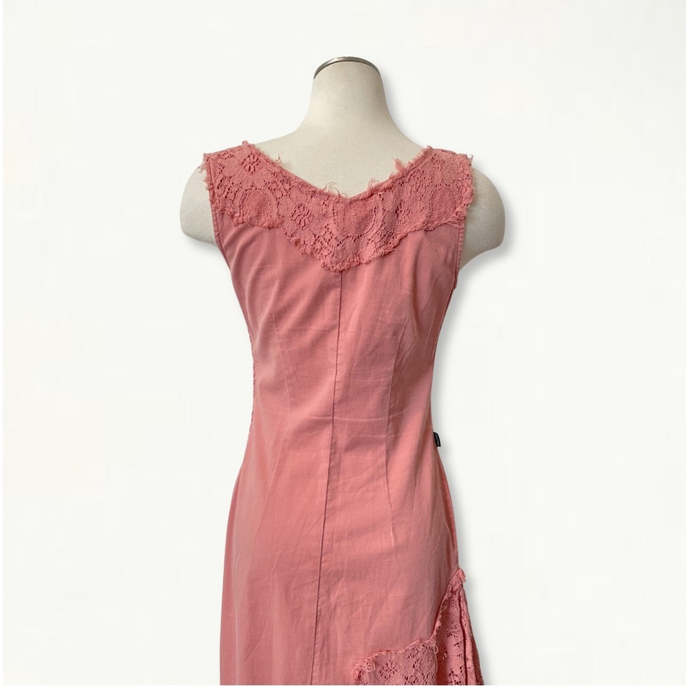 SOLD Vintage Y2K 2000s Moschino Jeans Asymmetrical Tattered Lace Dress - Picture 9 of 16